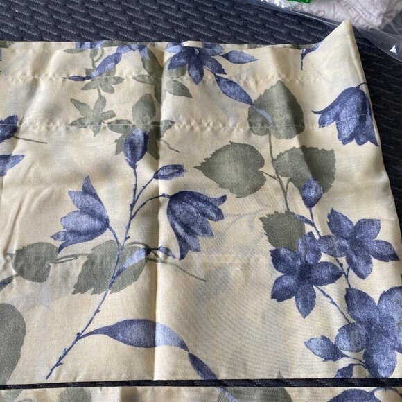 Dan River Vintage Window Valance Set of 2 Yellow Blue floral green 84 x 16 - Picture 6 of 9